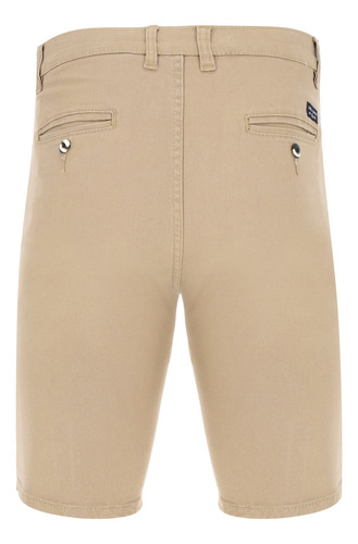 Bermuda De Gabardina Short Para Hombre Stretch Comodo Casual