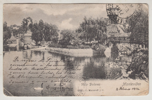 1912 Zoologico De Villa Dolores Postal Maveroff Vintage Raro