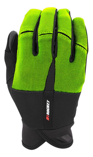 Guante Joe Rocket Phoenix Mesh Neón De Caballero Para Moto Color Amarillo Talla G