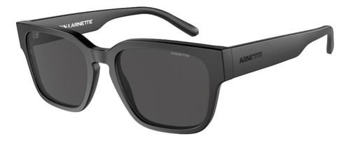 Gafas de sol Arnette Type Z para hombre An4294-1214/87, 54 colores, marco negro, color varilla negra, color de lente negra, color gris oscuro, diseño cuadrado