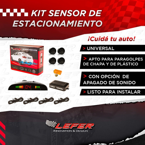 Sensor De Estacionamiento Display Digital Color Gris Plata