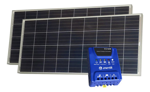 Oferta Pack X 2 Panel Solar 160w Regulador Solar 20a Enertik