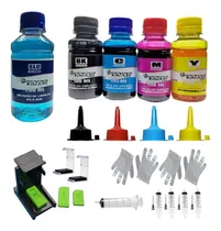 Comprar  400 Tinta (100 X 4) Recarga Cartuchos Impressoras Bulk Ink Acessórios Snap Fill Seringas Agulhas Luvas Clipe Acrilico  