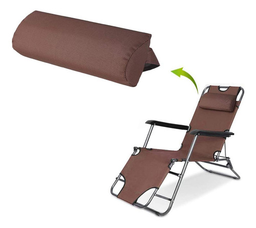 Reposacabezas Acolchado Almohada Para Sillas Largas Café