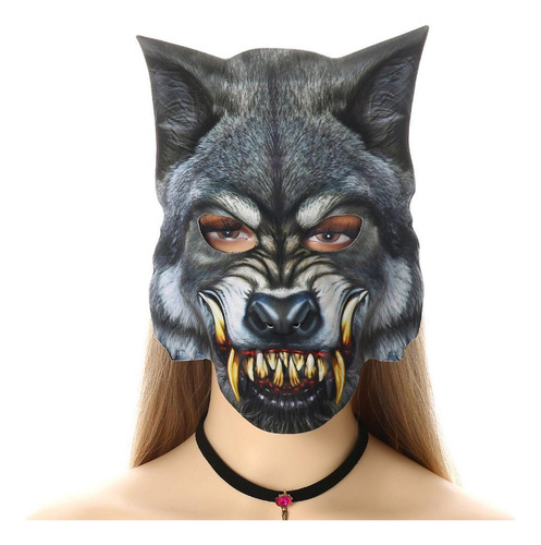 Máscara Animal, Máscara De Cabeça De Lobo Máscara
