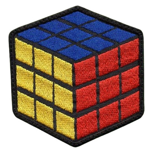 Parches Bordados Termoadhesivo Cubo Rubik 7 Cms 