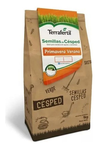 Semilla De Cesped Primavera Verano 5kg Terrafertil - Rg