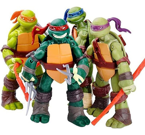 Cuatro Juguetes De Teenage Mutant Ninja Turtles