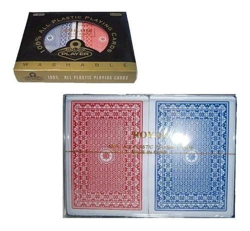 Imagen 3 de 4 de Naipes Poker Old Player X 54 2 Mazos 100% Plástico Playking