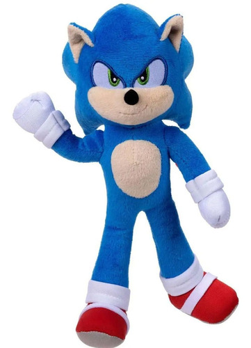 Peluche Sonic 2 - Sonic - 23 Cm De Alto - Jakks Original 