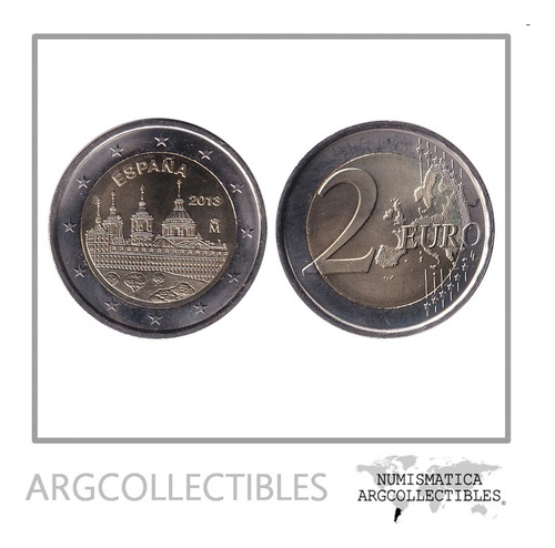 España Moneda 2 Euros 2013 Bimetalica El Escorial Unc