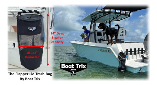 Boat Trix - Bolsa De Basura Reutilizable, Lavable, De Malla