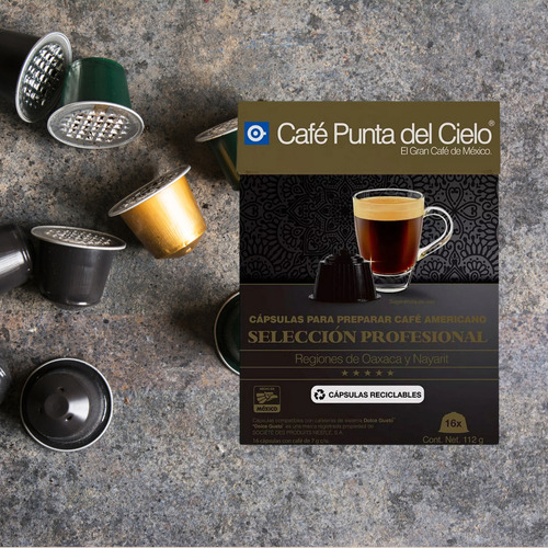 Cápsulas Café Punta Del Cielo Selección Profesional 16 Pzas