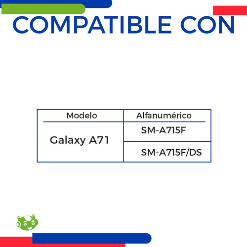 Pantalla Compatible Con Samsung A71 A715f A715f/ds Slim Company Oled Con Marco Color Negro