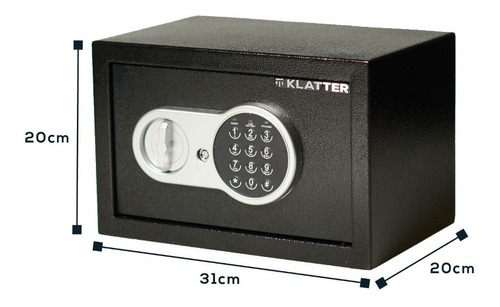 Imagen 3 de 10 de Caja Fuerte De Seguridad Digital 31cm X 20cm X 20cm Klatter