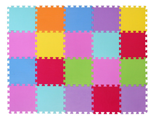 Tapete De Juego Rompecabezas Espuma Eva Para Bebé Multicolor