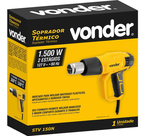 Soprador Térmico Insulfilm Profissional 1500w Stv-150 Vonder