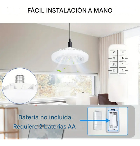 Lampara Ventilador De Techo Led Con Control Remoto 3 Vel.