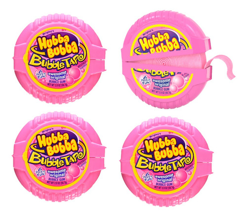 Hubba Bubba Original Chicle Sabor A Fruta 56g X 4un.