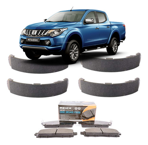 Kit Pastillas + Balatas Mitsubishi L200 2006-2023 2.4/2.5