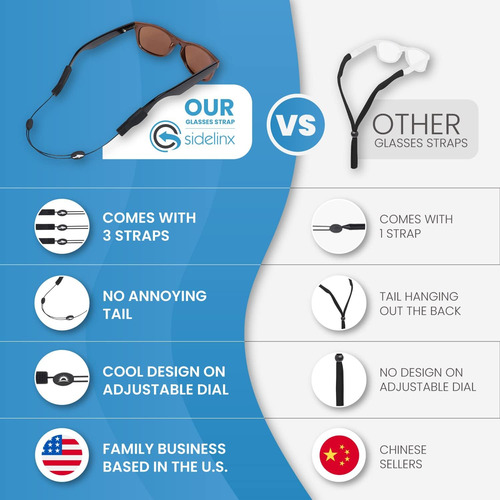 Correa Ajustable Para Lentes (estilo Tiburón) Correa De Ga