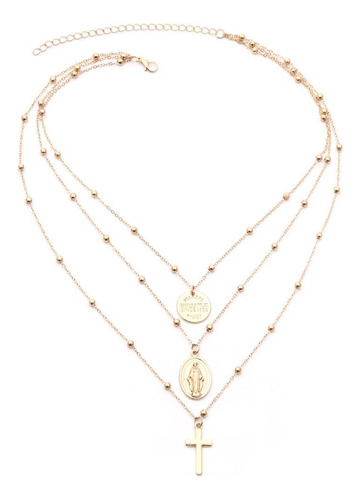 Collar Multicapa Tiande, Collar De Cadena Con Colgante De La