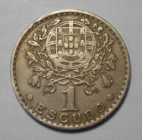 Portugal Escasa Moneda De 1 Escudo 1952 Libertad - Km#578