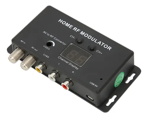 Modulador UHF TV LINK Con Salida RF, Compatible PAL/NTSC, Canales 21-69, Conector RCA Y F, Para Decodificadores Y Sistemas De TV