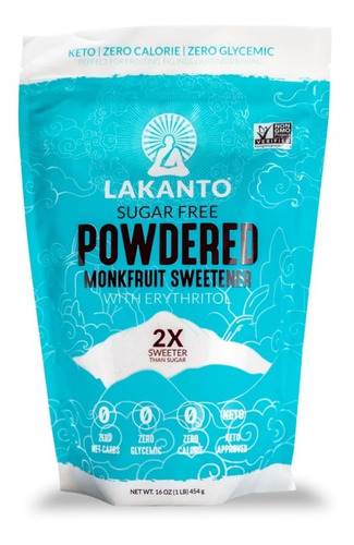 Keto 100% Lakanto Powdered 454 Grs  (glass)