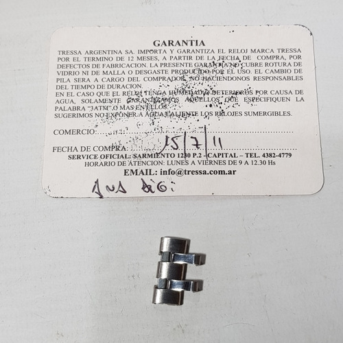 Imagen 7 de 7 de Reloj Tressa Water Japan Caja Original Garantia Mag 59370