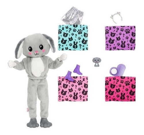 Imagen 3 de 4 de Barbie Cutie reveal muñeca perrito Mattel HHG21