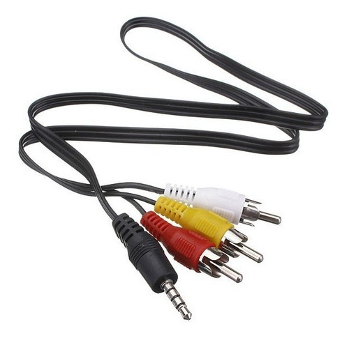 Cable Audio Y Video 3 En 1 3.5mm A Rca 1 Metro 10 Unidades