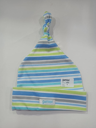 Gamise Gorro De Bebe Rayado De Varon Art 3616 Pack X3 Estampa Surtida 0