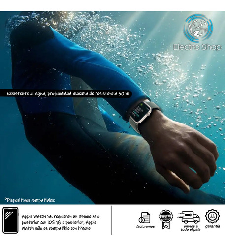 Apple Watch Se Gps Caja De Aluminio Blanco Estelar De 44 Mm Correa Loop Deportiva Verde Lago - Distribuidor Autorizado
