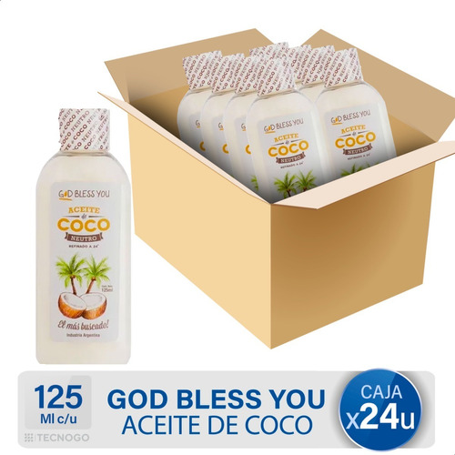 Caja Aceite Coco God Bless You Neutro Sin Tacc Mejor Precio