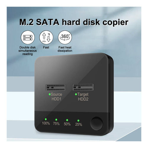 Duplicador Sata M.2 Sata M.2 Carcasa Ssd De Doble Bahía Exte