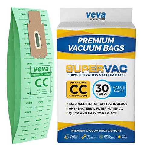 Bolsas De Vacío Veva Supervac, Estilo Cc, Para Oreck