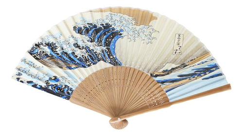 Ventilador Plegable De Mano Japonés Sensu Ukiyoe (kana...