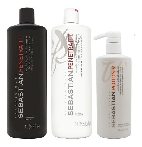 Shampoo 1000+ Acondic + Crema Potion9 Sebastian Penetraitt