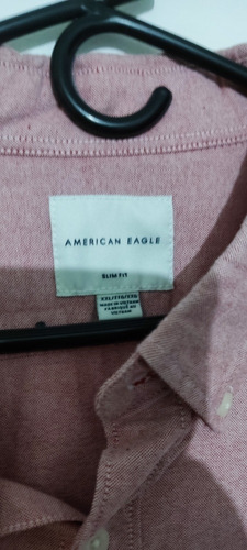 American Eagle Camisa Oxford M Larga Rosada Xxl Negociable 