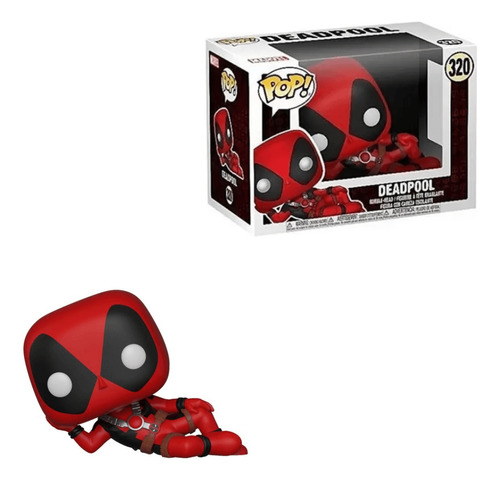 Pop Funko Deadpool Deitado #320 Oficial Marvel Com Nota