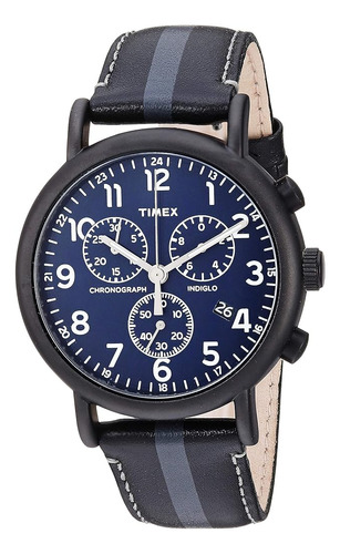 Timex Hombre Twf3c8400 Weekender Chrono Negro / Gris Raya