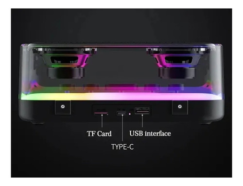 Parlante Bluetooth Portátil Con Led Y Batería Recargable