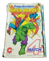 Comprar Cartas Cromy Juego Naipes Superheroes Original 1985 4 Match