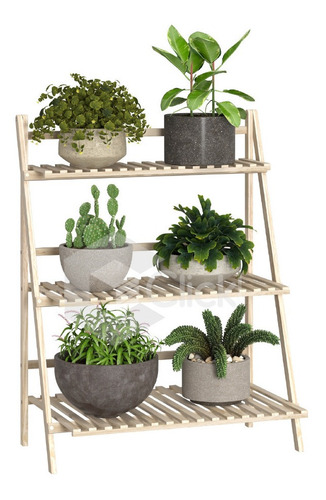 Cabideiro Para Flores Arara De Plantas Floreira Estante Pinu