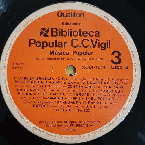 Sin Tapa Disco Musica Popular Biblioteca Vigil 3 F0