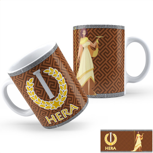 Taza Cerámica Dioses Del Olimpo Hera Calidad