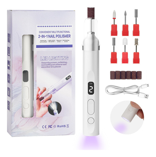 Lámparas Uv Saviland Pulidor Esmeril Uñas 2 In 1 Portátil