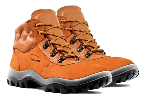 Bota Botina Masculina Seguran a Miura Safetline Caramelo Frete