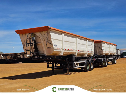Carreta Rodocaçamba Randon 35m³ 22/22 C/ Lona Fácil 6 Eixos